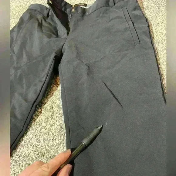 Massimo Dutti Women’s Slim Business Casual Pants Black Size 4 Stretch Ankle Zip - Picture 15 of 15